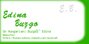 edina buzgo business card